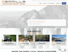 Tablet Screenshot of merrillsinvestigations.com